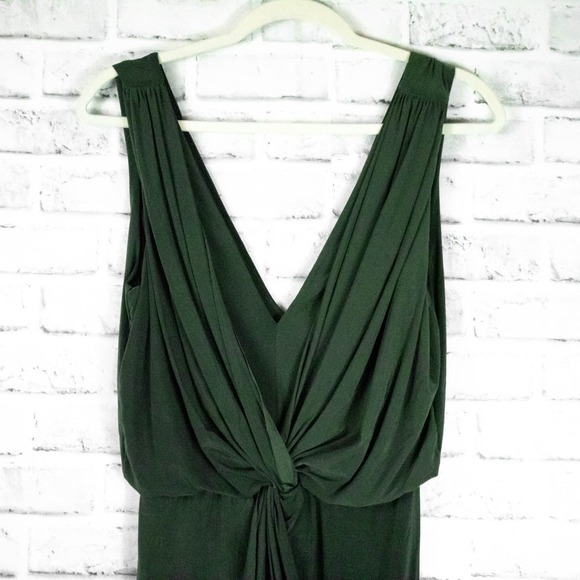 Misa Los Angeles Green Jersey Knit Sleeveless Cocktail Mini Dress Small Party - Picture 3 of 10